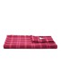 Main View - Click To Enlarge - TEKLA - Fine Merino Wool Tartan Blanket – Wine Red