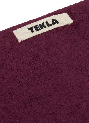 Detail View - Click To Enlarge - TEKLA - Organic Cotton Bath Sheet – Plum Red