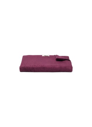 Main View - Click To Enlarge - TEKLA - Organic Cotton Bath Sheet – Plum Red