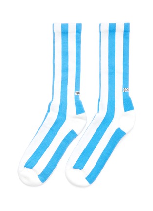 Main View - Click To Enlarge - SOCKSSS - 'DIEGO' Stripe Rib Cuff Tennis Socks