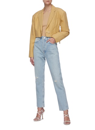Figure View - Click To Enlarge - AGOLDE - Distressed Detail High Rise Jeans