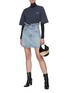 Figure View - Click To Enlarge - AGOLDE - Lettuce Waistband Denim Skirt