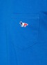  - MAISON KITSUNÉ - Tricolour embroidered fox patch chest pocket T-shirt