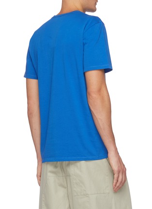 Back View - Click To Enlarge - MAISON KITSUNÉ - Tricolour embroidered fox patch chest pocket T-shirt