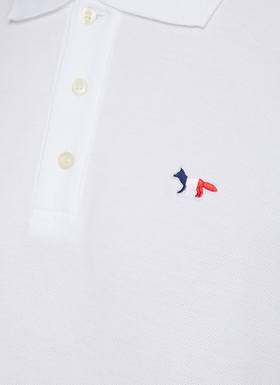  - MAISON KITSUNÉ - Tricolour Fox Patch Cotton Pique Polo Shirt