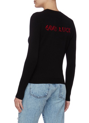 Back View - Click To Enlarge - FRAME - Good Luck Embroidered Sweater