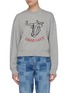 Main View - Click To Enlarge - FRAME - Ox Good Luck Embroidered Sweatshirt