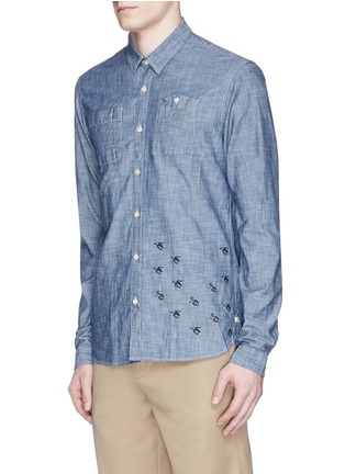 Front View - Click To Enlarge - SCOTCH & SODA - Banana embroidery chambray worker shirt