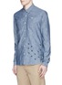 Front View - Click To Enlarge - SCOTCH & SODA - Banana embroidery chambray worker shirt