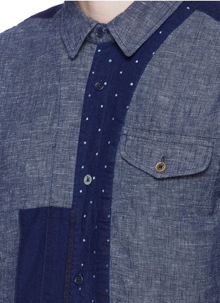 Detail View - Click To Enlarge - SCOTCH & SODA - Patchwork chambray shirt