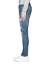 Detail View - Click To Enlarge - SCOTCH & SODA - 'Skim' distressed skinny jeans