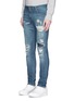 Front View - Click To Enlarge - SCOTCH & SODA - 'Skim' distressed skinny jeans