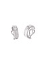 Main View - Click To Enlarge - BUCCELLATI - 'Macri' Diamond 18k White Gold Loop Earrings