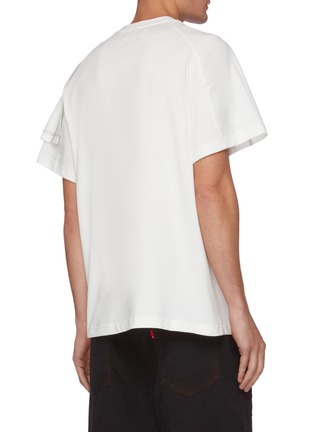 Back View - Click To Enlarge - FENG CHEN WANG - Contrast Seam Deconstructed Panel Cotton T-shirt