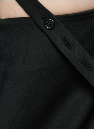 Detail View - Click To Enlarge - ELLERY - 'Ray' asymmetric strap grommet A-line tunic dress