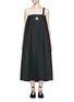 Main View - Click To Enlarge - ELLERY - 'Ray' asymmetric strap grommet A-line tunic dress