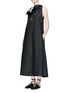 Figure View - Click To Enlarge - ELLERY - 'Ray' asymmetric strap grommet A-line tunic dress