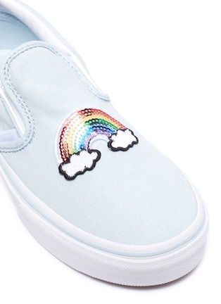 Detail View - Click To Enlarge - VANS - Rainbow patch kids canvas slip-on shoes