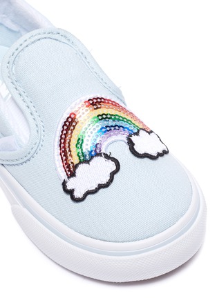 Detail View - Click To Enlarge - VANS - Rainbow patch toddler canvas slip-on shoes