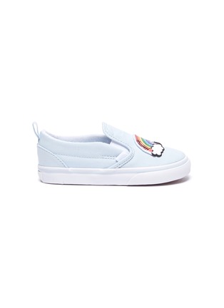 Main View - Click To Enlarge - VANS - Rainbow patch toddler canvas slip-on shoes