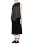 Front View - Click To Enlarge - ELLERY - 'Colorado' asymmetric gathered satin crepe top