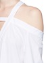 Detail View - Click To Enlarge - ELLERY - 'Jeanne' balloon sleeve split front cold shoulder top