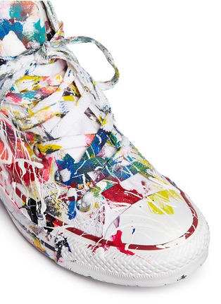 Detail View - Click To Enlarge - RIALTO JEAN PROJECT - One of a Kind Hand-painted splash high top sneakers - Sz 37