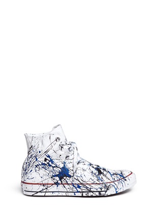 Main View - Click To Enlarge - RIALTO JEAN PROJECT - One of a Kind Hand-painted splash high top sneakers - Sz 38