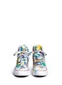 Front View - Click To Enlarge - RIALTO JEAN PROJECT - One of a kind hand-painted splash high top sneakers - Sz 38