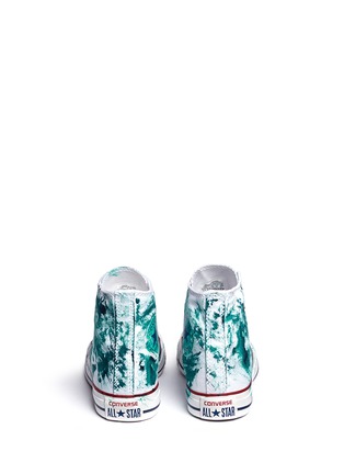 Back View - Click To Enlarge - RIALTO JEAN PROJECT - One of a kind hand-painted splash high top sneakers - Sz 37