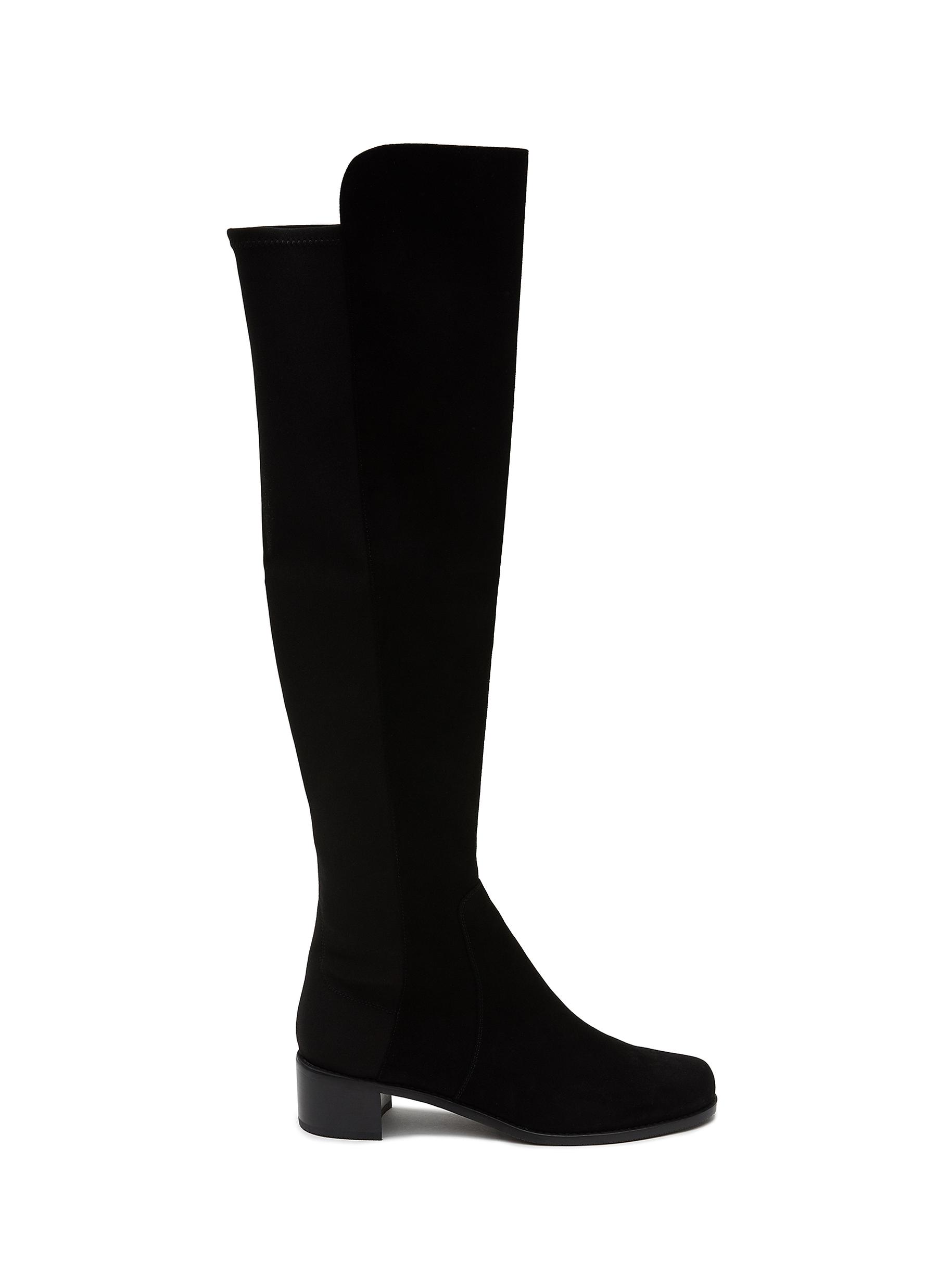 ‘RESERVE' STRETCH SUEDE KNEE HIGH BOOTS