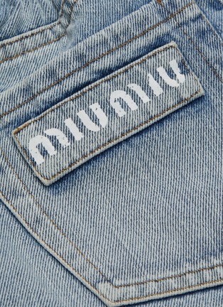 Detail View - Click To Enlarge - MIU MIU - Paperbag waist denim skirt