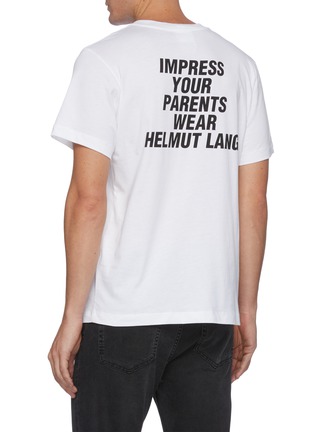 Back View - Click To Enlarge - HELMUT LANG - Slogan Print Cotton T-shirt