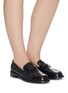 Figure View - Click To Enlarge - PEDDER RED - Bay' patent leather loafers
