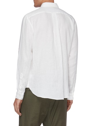 Back View - Click To Enlarge - VINCE - Chest Pocket Linen Shirt