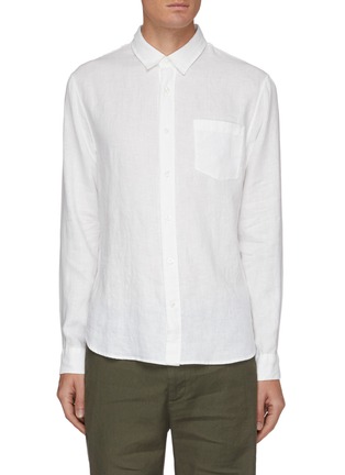 Main View - Click To Enlarge - VINCE - Chest Pocket Linen Shirt
