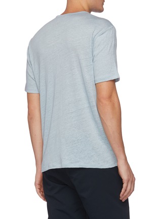 Back View - Click To Enlarge - VINCE - Crewneck Linen T-shirt