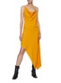 Figure View - Click To Enlarge - MONSE - Drape Collar Asymmetric Hem Sleeveless Dress