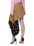 Back View - Click To Enlarge - MONSE - 'Cascade' Asymmetric Hem Polka Dot Panel Mini Skirt