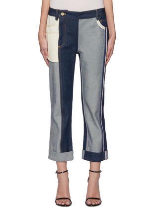 Main View - Click To Enlarge - MONSE - Inside Out Straight Leg Jeans
