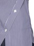  - MONSE - Pinstripe off shoulder sleeve tie shirt