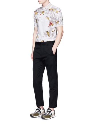 Figure View - Click To Enlarge - - - Bird print polo shirt