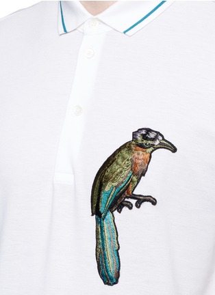 Detail View - Click To Enlarge - - - Bird patch embroidery polo shirt