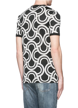 Back View - Click To Enlarge - - - Spiral print cotton T-shirt