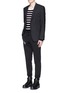Figure View - Click To Enlarge - - - Sailor stripe cashmere sweater