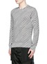 Front View - Click To Enlarge - - - Diagonal stripe silk sweater