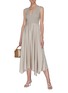 Figure View - Click To Enlarge - THEORY - Ribbed draped dress