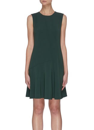 Main View - Click To Enlarge - THEORY - Sleeveless Asymmetric Drape Ruffled Hem Dress