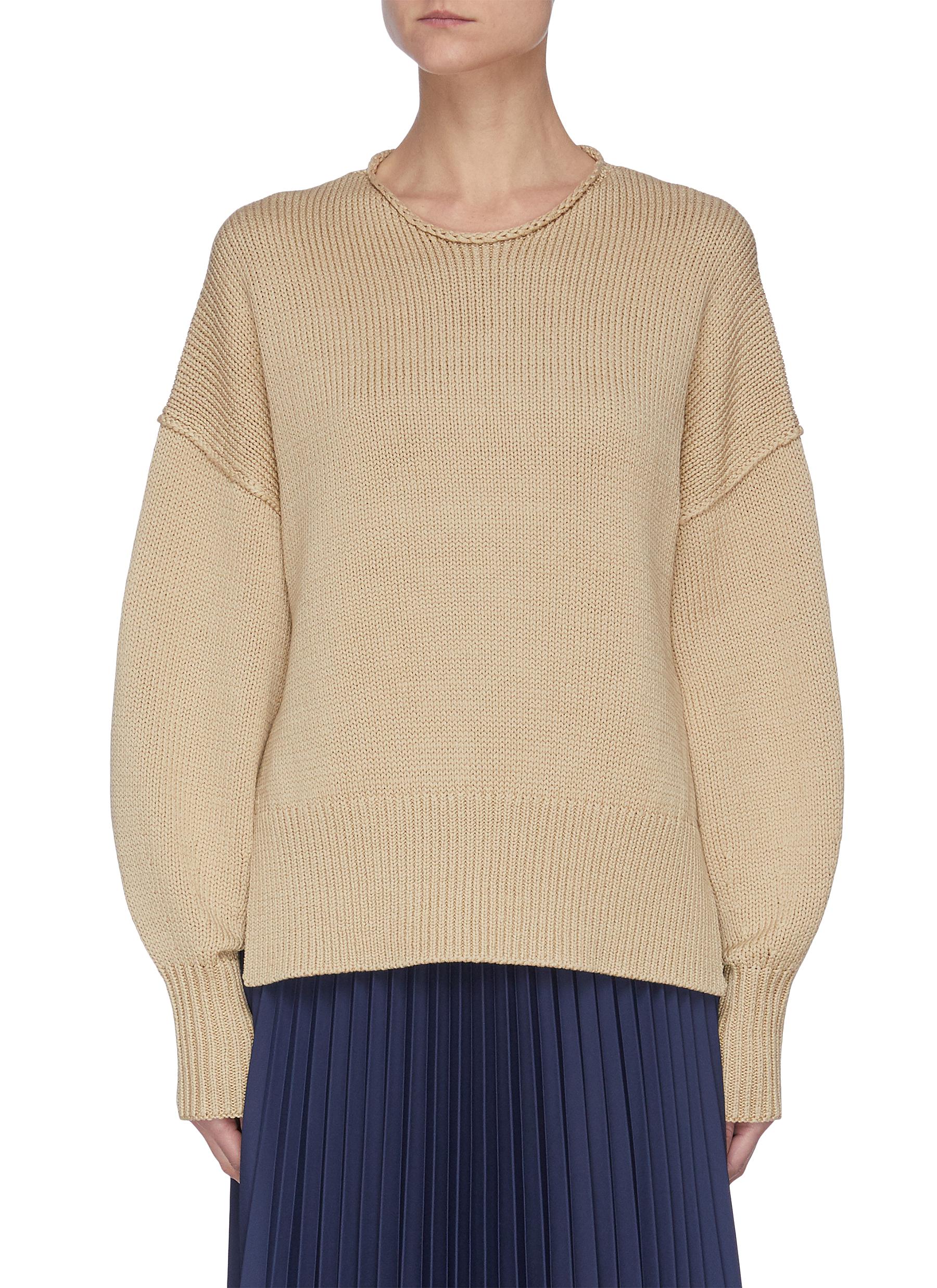 chunky knit cotton sweater