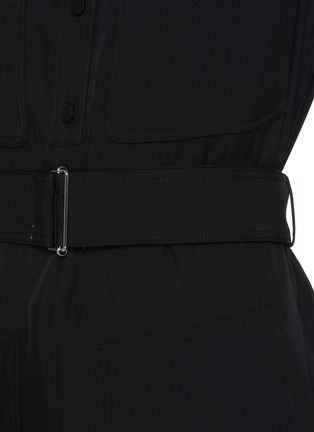  - THEORY - Belted satin cargo jumpsuit